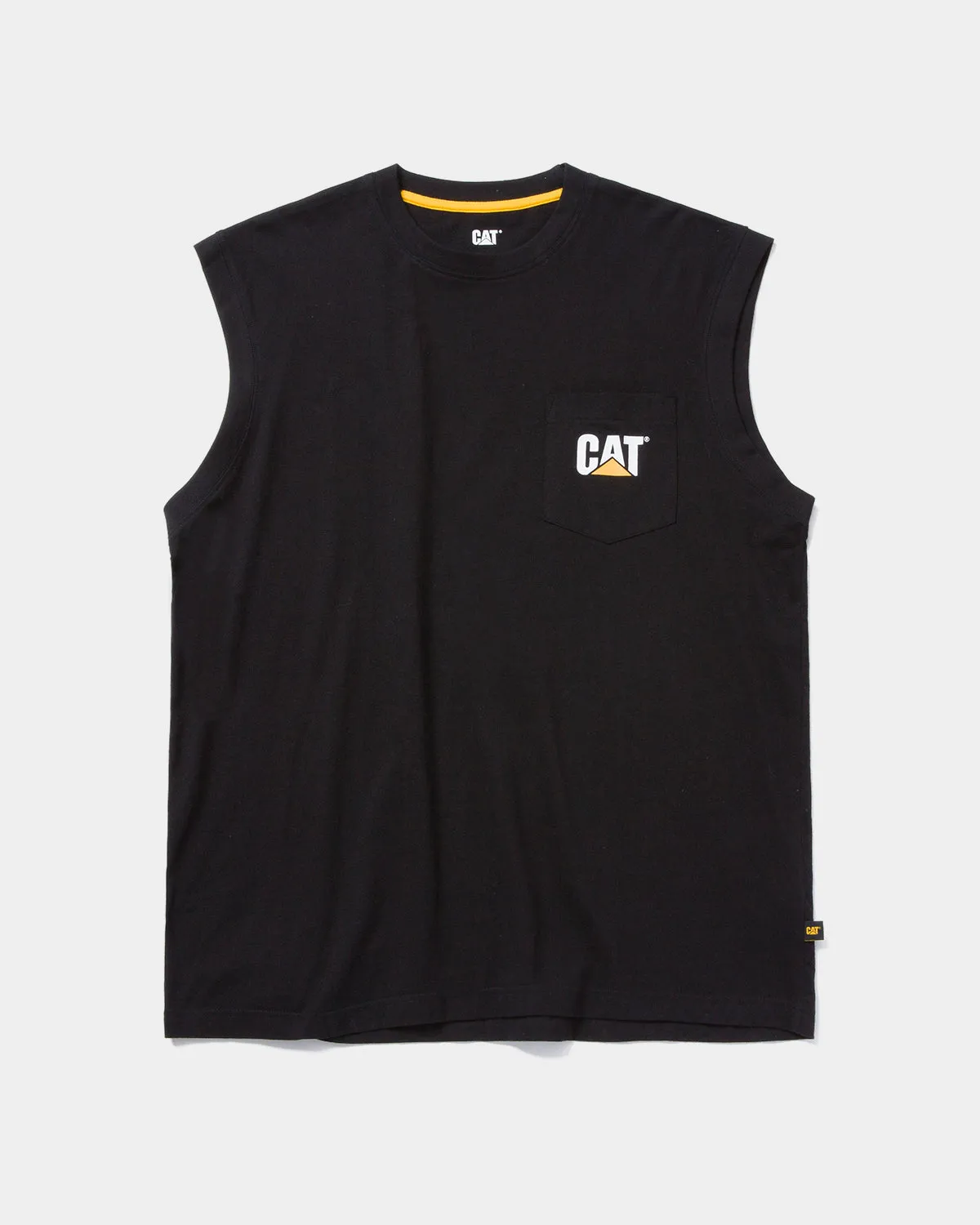 MEN'S TRADEMARK SLEEVELESS POCKET TEE sold by CAT Workwear