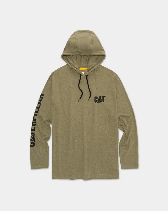 MEN'S UPF HOODED BANNER LONG SLEEVE T-SHIRT sold by CAT Workwear