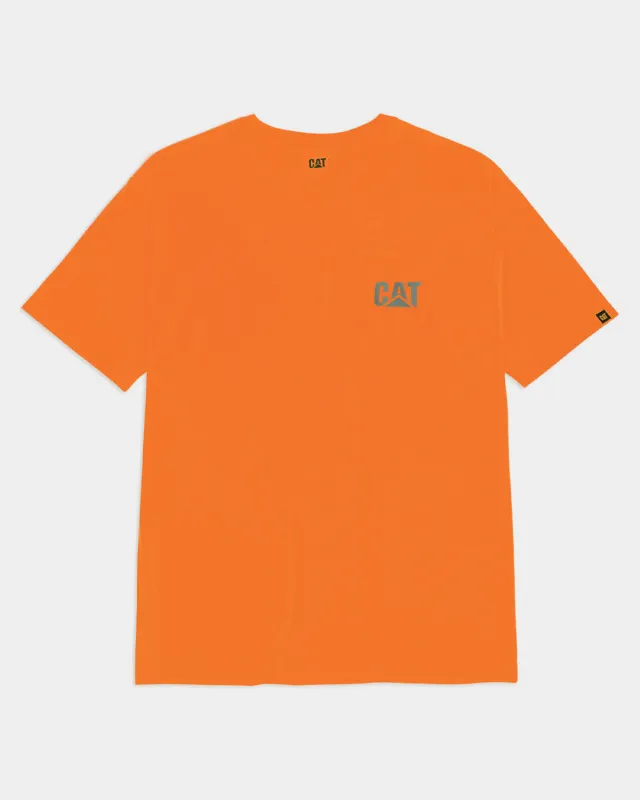 MEN'S TRADEMARK HI-VIS POCKET T-SHIRT sold by CAT Workwear