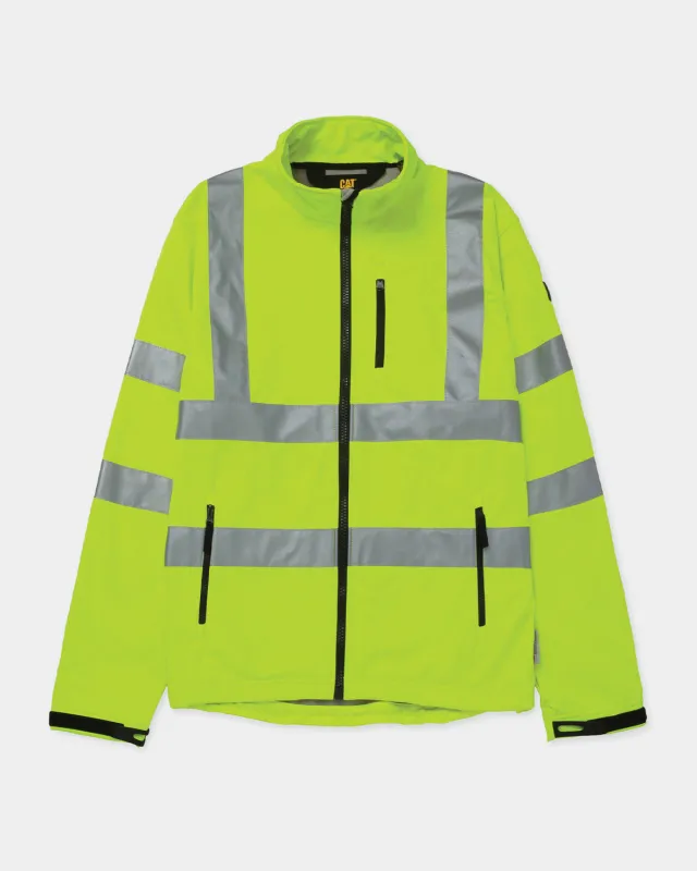 MEN'S HI-VIS SOFTSHELL JACKET sold by CAT Workwear