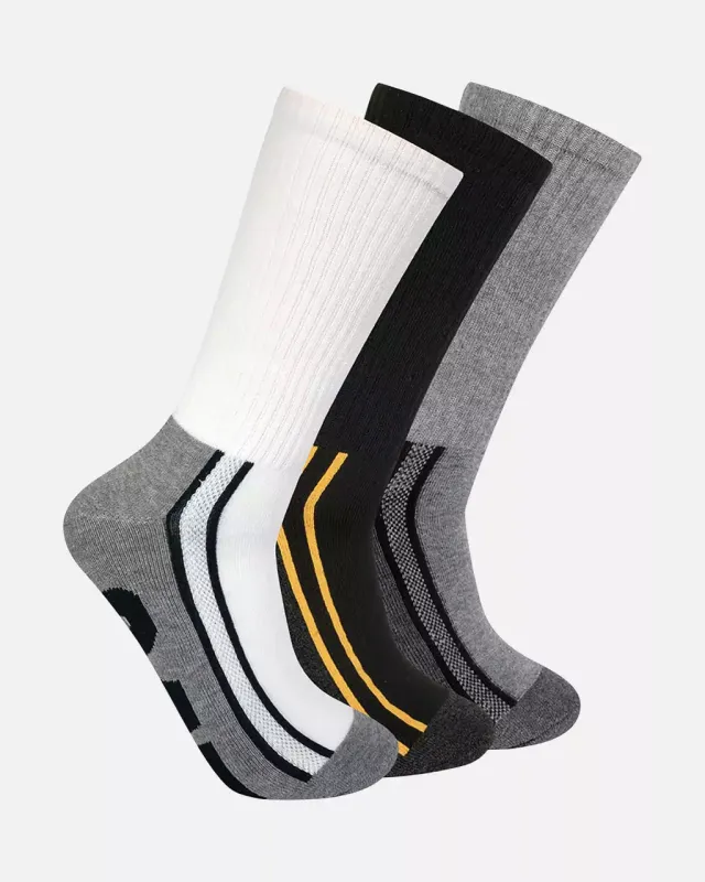 MEN'S HALF CUSHION CREW SOCKS (3 PACK) sold by CAT Workwear