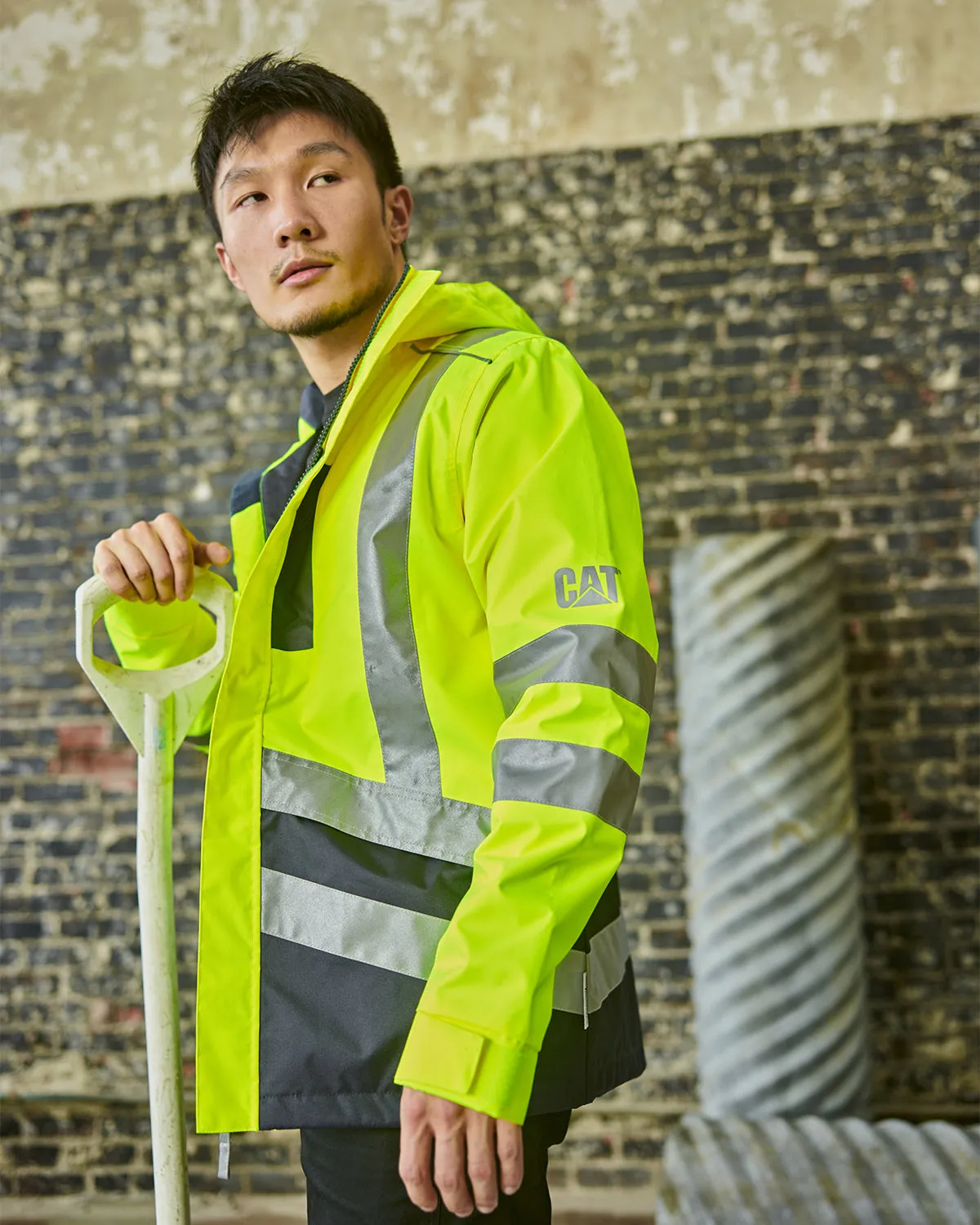 MEN'S H2O HI-VIS WATERPROOF INSULATED JACKET sold by CAT Workwear product image thumbnail 3