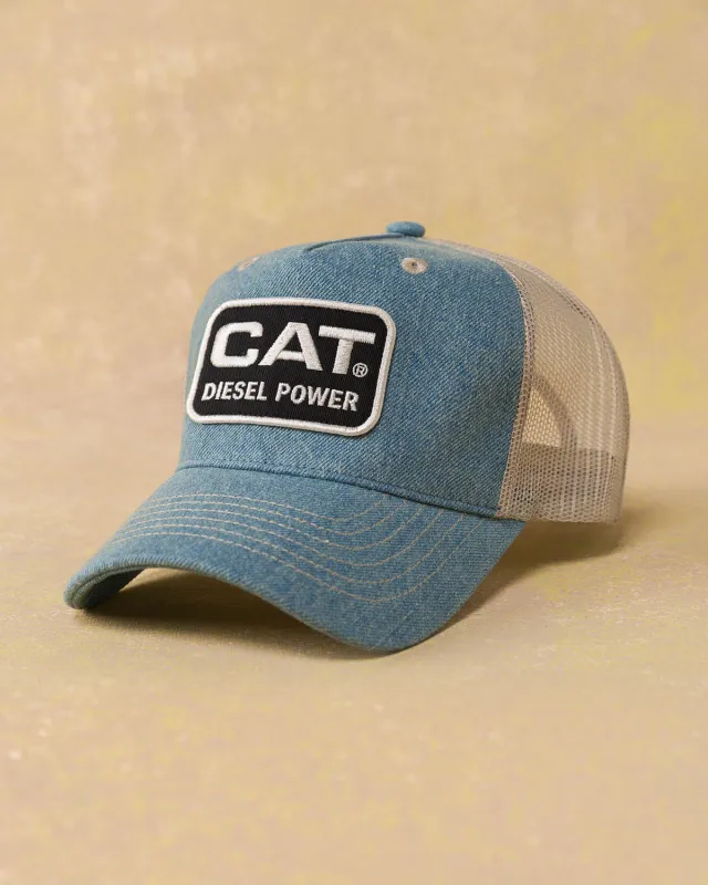 TRUCKER DENIM HAT CAT® WWR DESIGNED BY AVERY RANCH made by CAT Workwear