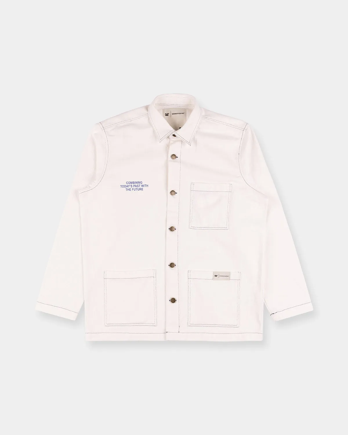 BULL DENIM OVERSHIRT WITH CONTRAST STITCH sold by CAT Workwear