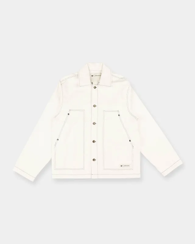 BIG POCKET BULL DENIM JACKET WITH CONTRAST STITCH made by CAT Workwear