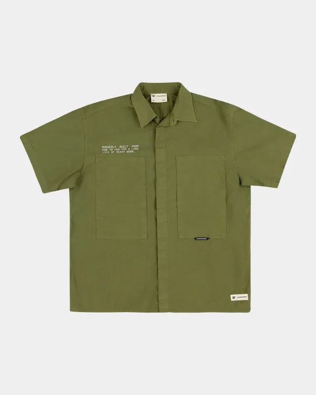 HEAVY WORK BIG FRONT POCKET SHORT SLEEVE SHIRT made by CAT Workwear