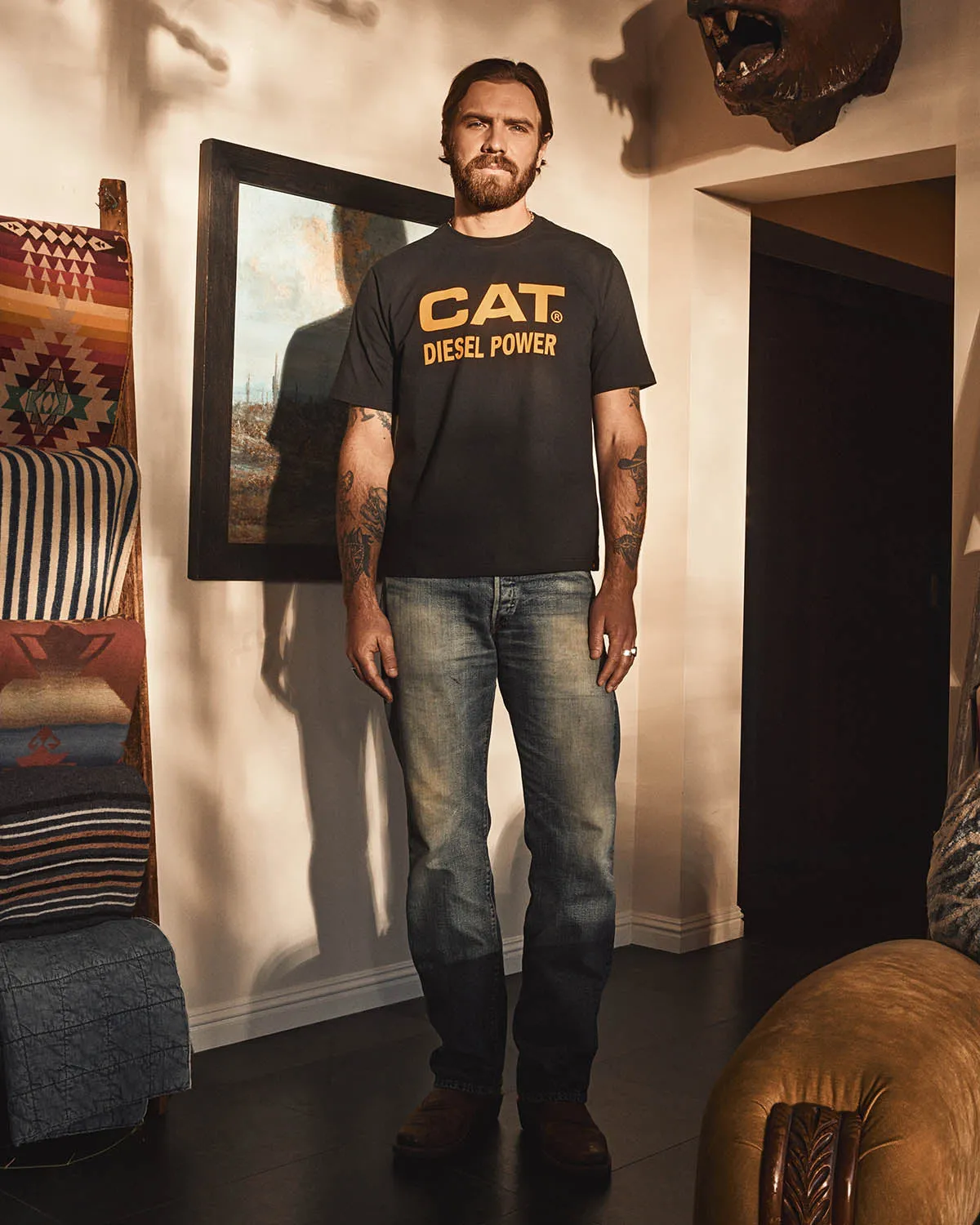 SHORT SLEEVE DIESEL POWER T-SHIRT CAT® WWR DESIGNED BY AVERY RANCH sold by CAT Workwear product image thumbnail 3
