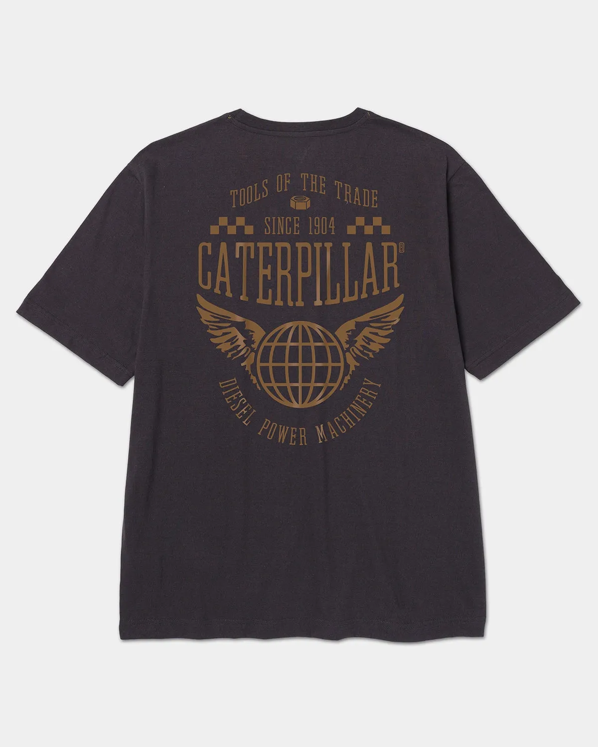MEN'S WINGED GLOBE BASIC GRAPHIC T-SHIRT sold by CAT Workwear