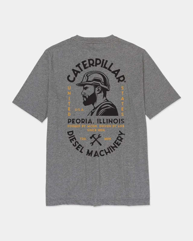TOUGH CUT POWERED GRAPHIC POCKET T-SHIRT made by CAT Workwear