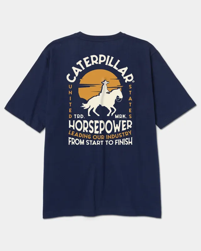 TOUGH CUT HORSE POWER GRAPHIC POCKET T-SHIRT made by CAT Workwear