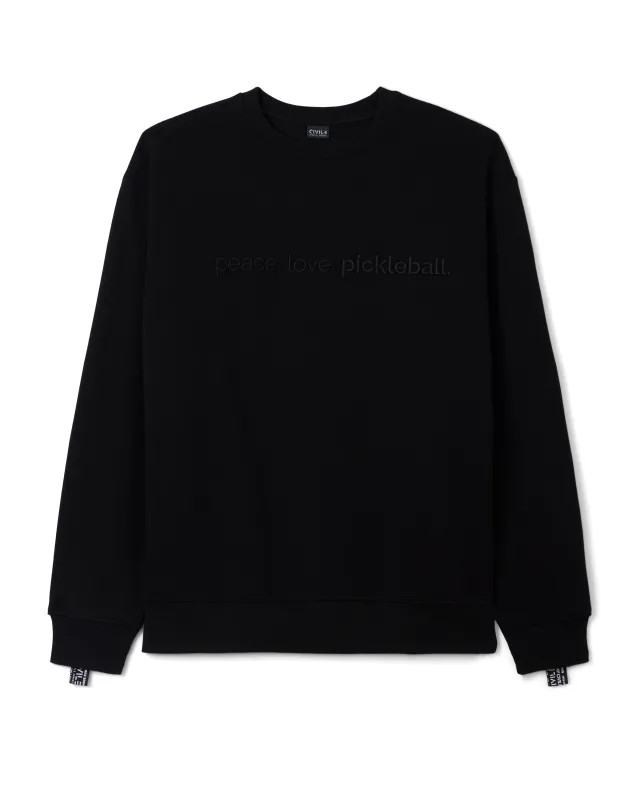 Civile Peace Love Pickleball Unisex Crew Sweatshirt sold by Centerline Athletics