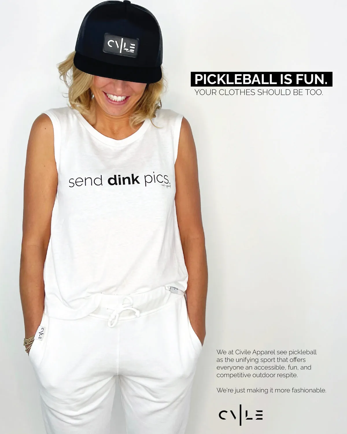 Send Dink Pics™ Women's Muscle Tank sold by Centerline Athletics product image thumbnail 3