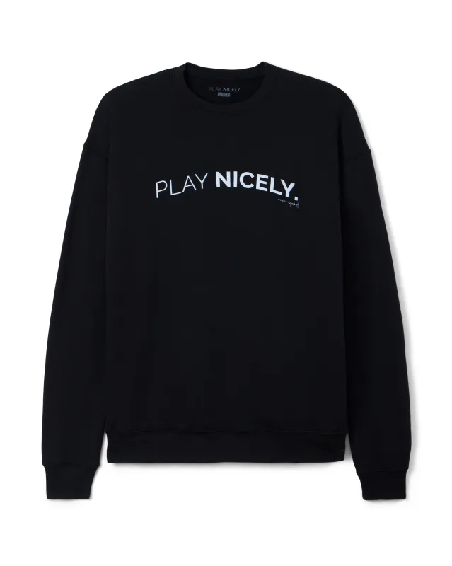 Play Nicely Unisex Super Soft Crew Sweatshirt made by Centerline Athletics