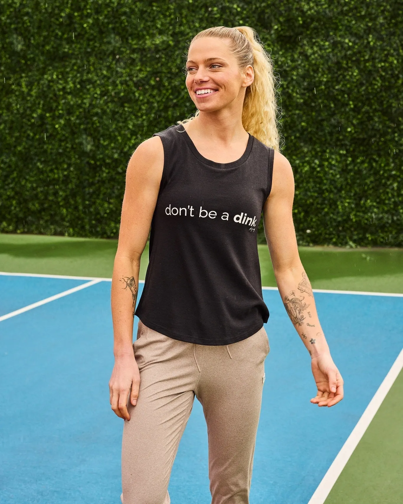 Don't be a DINK! Women's Tri-blend Muscle Tank sold by Centerline Athletics product image thumbnail 2