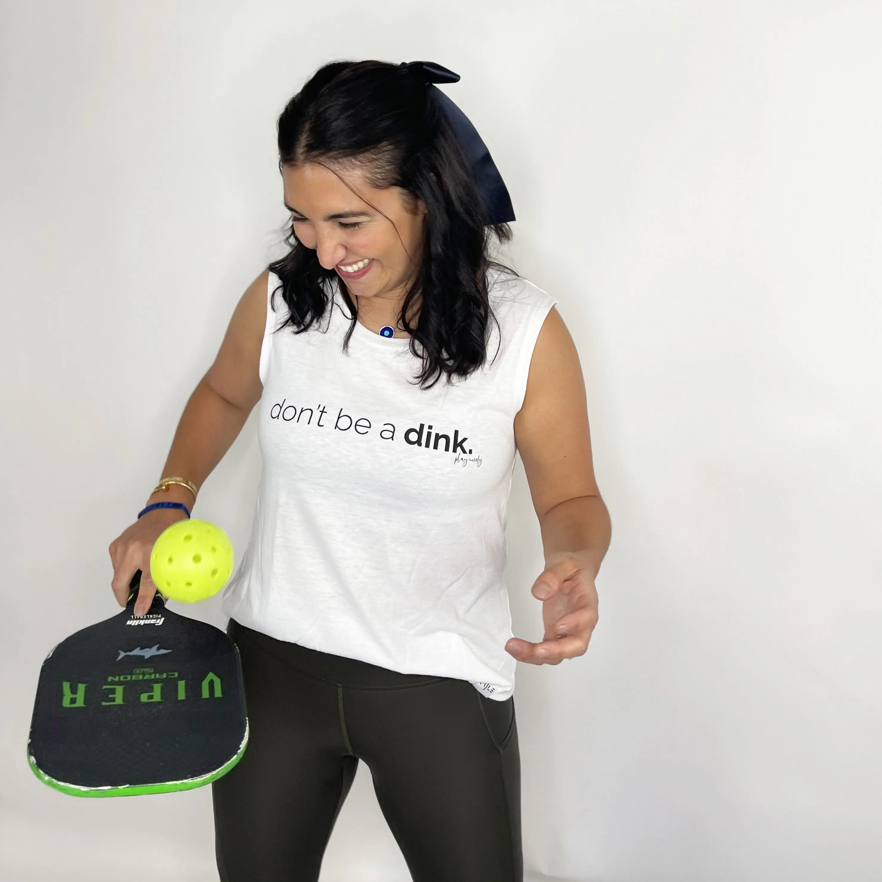 Don't be a DINK! Women's Tri-blend Muscle Tank sold by Centerline Athletics product image thumbnail 4