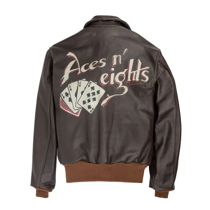 Aces and Eights™ Hand-Painted Flight Jacket Z21V029M sold by Cockpit USA