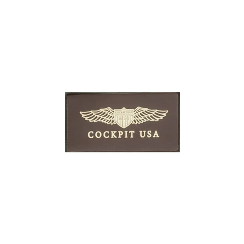 Cockpit USA Leather Name Tag Patch for Flight Jacket - Black or Brown sold by Cockpit USA