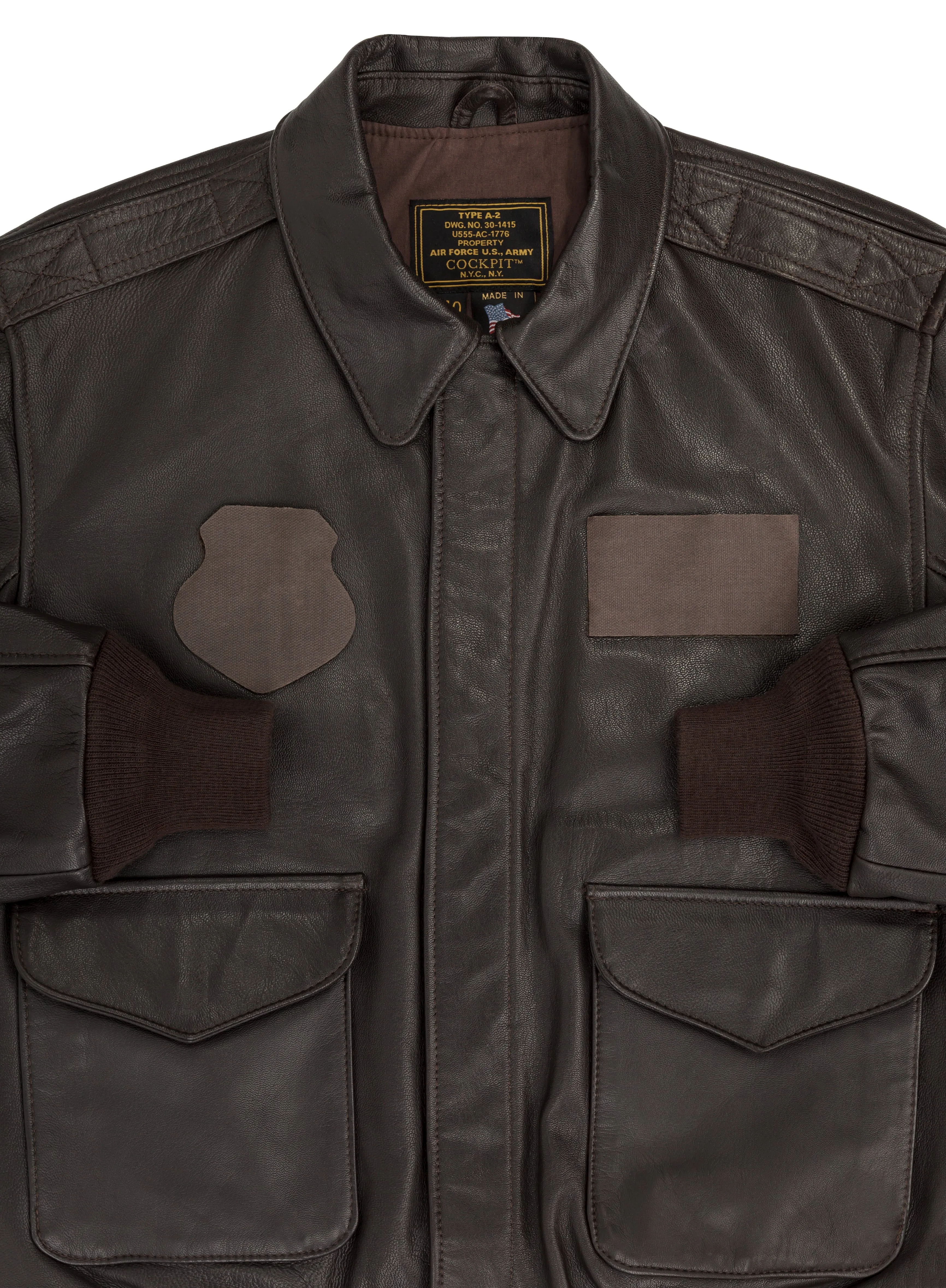 Cockpit A-2 Jacket with Velcro Long Z21V42L (LONG) sold by Cockpit USA product image thumbnail 3