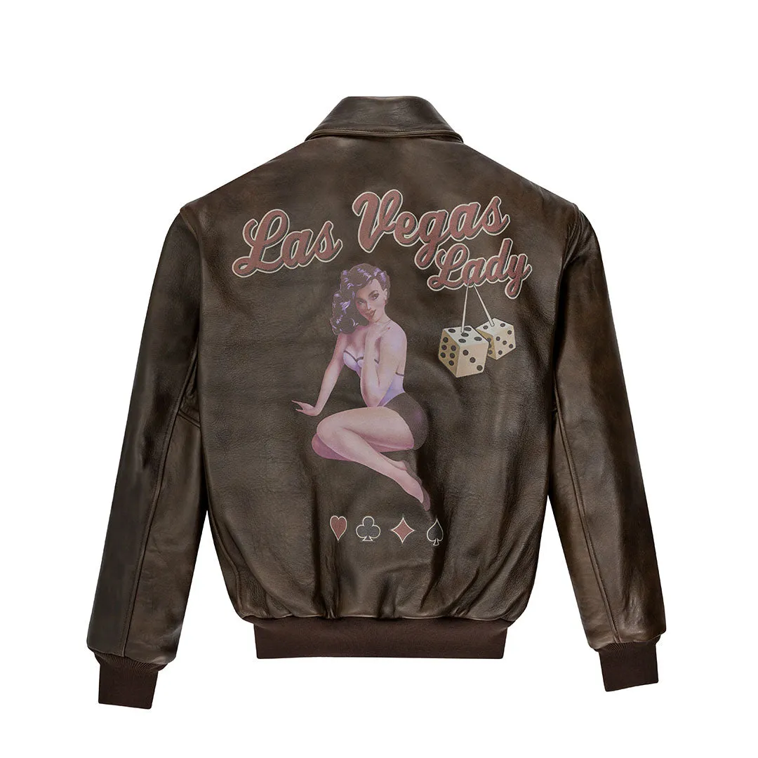Las Vegas Lady™ Pinup A-2 Jacket Z21A002 sold by Cockpit USA