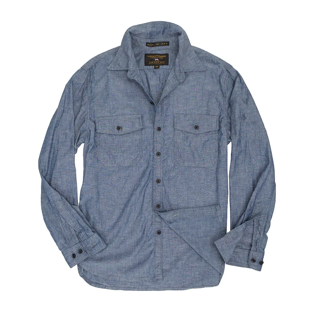 CHAMBRAY OFFICERS SHRT Z42X008 sold by Cockpit USA product image thumbnail 5