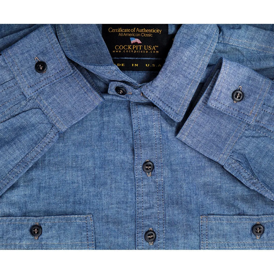 CHAMBRAY OFFICERS SHRT Z42X008 sold by Cockpit USA product image thumbnail 3