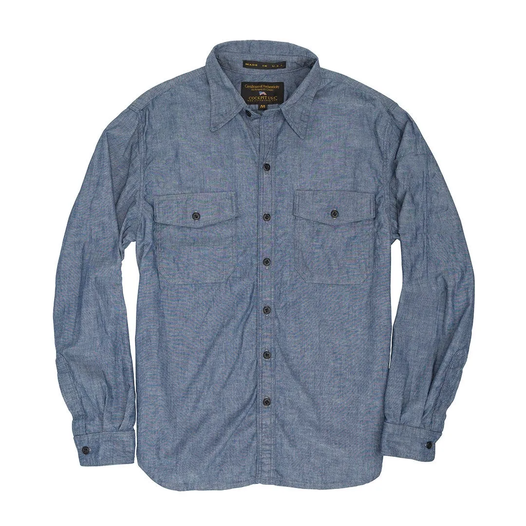 CHAMBRAY OFFICERS SHRT Z42X008 sold by Cockpit USA product image thumbnail 4