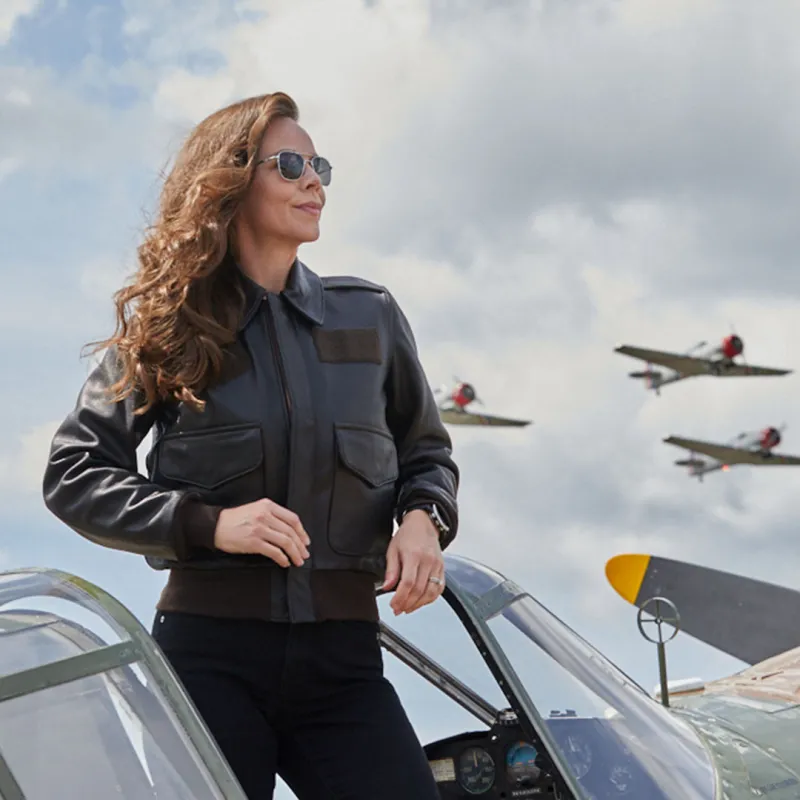 W21V43 - Women's U.S.A.F. 21st Century A-2 Jacket with Velcro sold by Cockpit USA