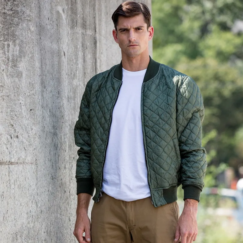 Diamond Quilted Bomber Jacket Z24Y009 sold by Cockpit USA