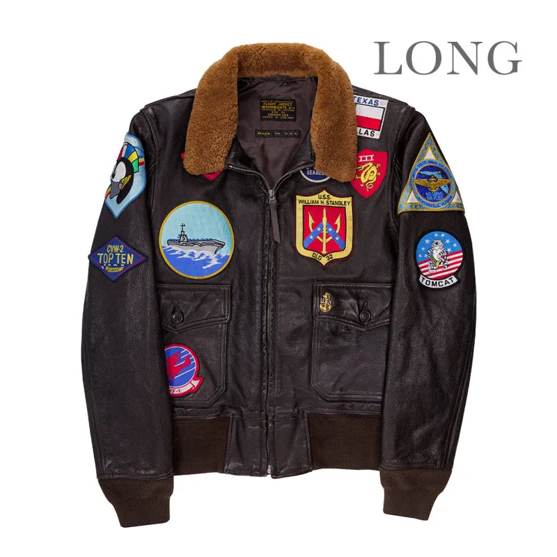 Movie Hero®  Top Gun Navy G-1 Jacket (LONG) Z201036TL sold by Cockpit USA