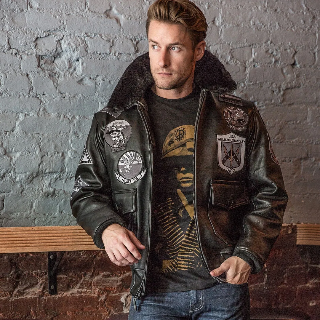 Bogard by Mike B x Cockpit USA Stealth Top Gun Bomber Jacket Z21W106 sold by Cockpit USA product image thumbnail 2