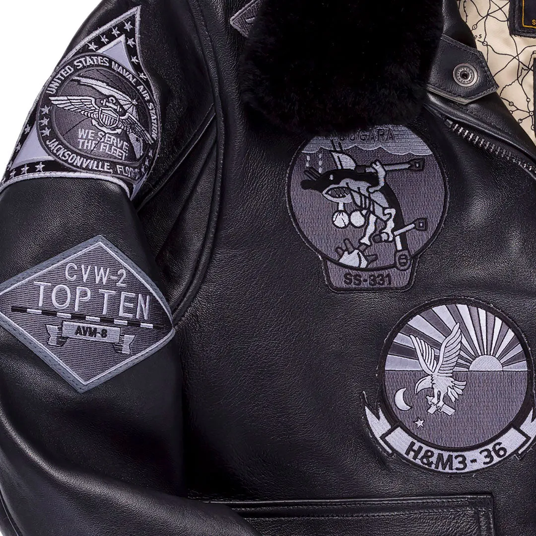 Bogard by Mike B x Cockpit USA Stealth Top Gun Bomber Jacket Z21W106 sold by Cockpit USA product image thumbnail 4