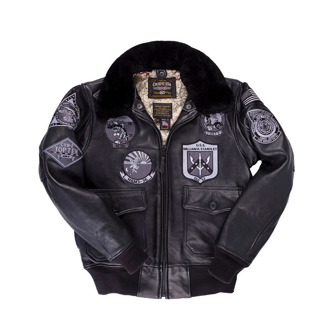 Bogard by Mike B x Cockpit USA Stealth Top Gun Bomber Jacket Z21W106 sold by Cockpit USA