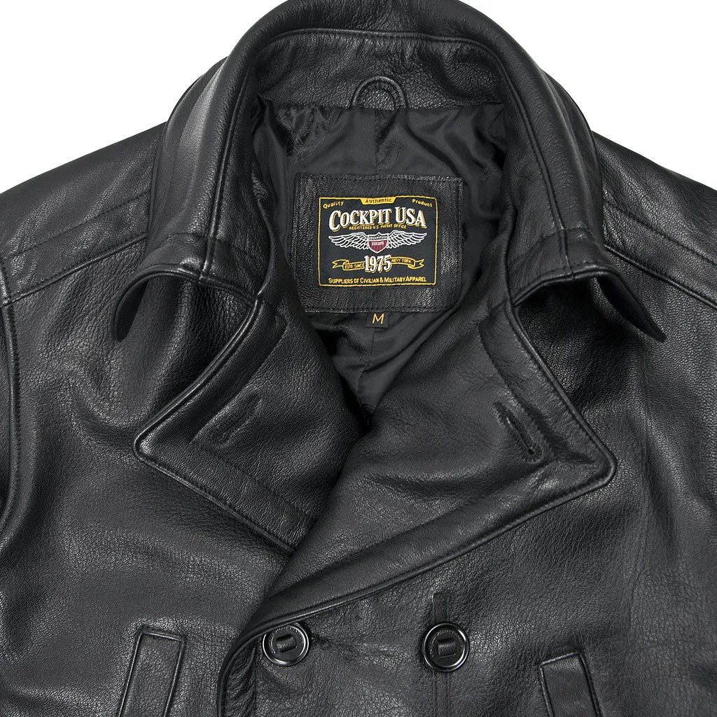 Vintage Leather Naval Officer's Coat Z21P019 sold by Cockpit USA product image thumbnail 5