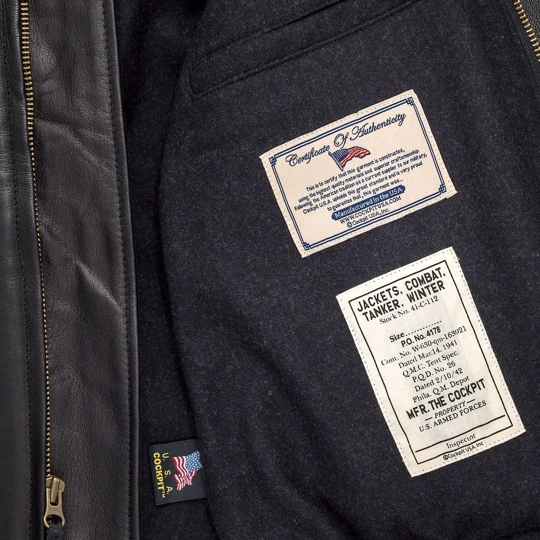 Leather Tanker Jacket Z21E012 sold by Cockpit USA product image thumbnail 5