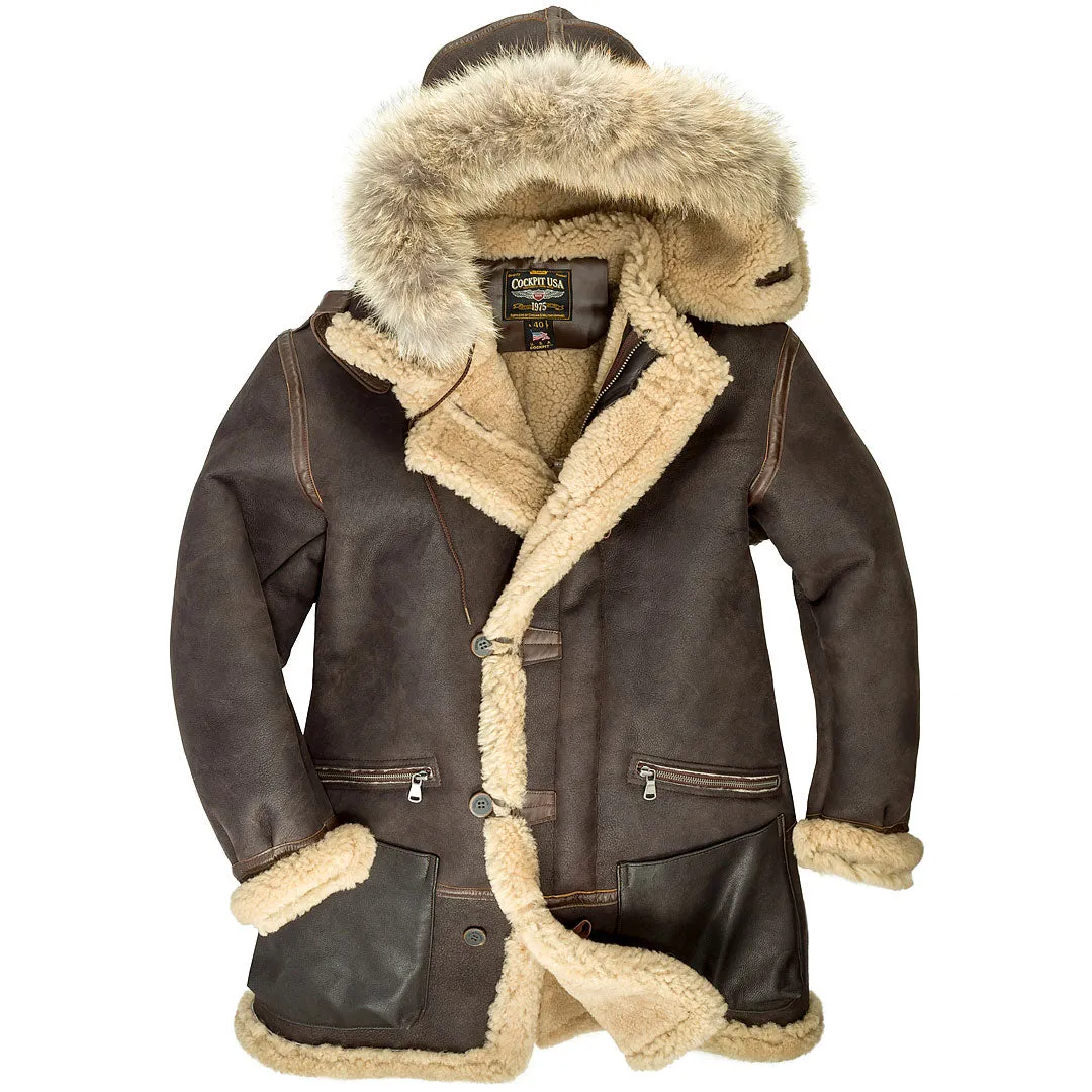 B-7 Aleutian WWII Sheepskin Parka Z21M035 sold by Cockpit USA product image thumbnail 2