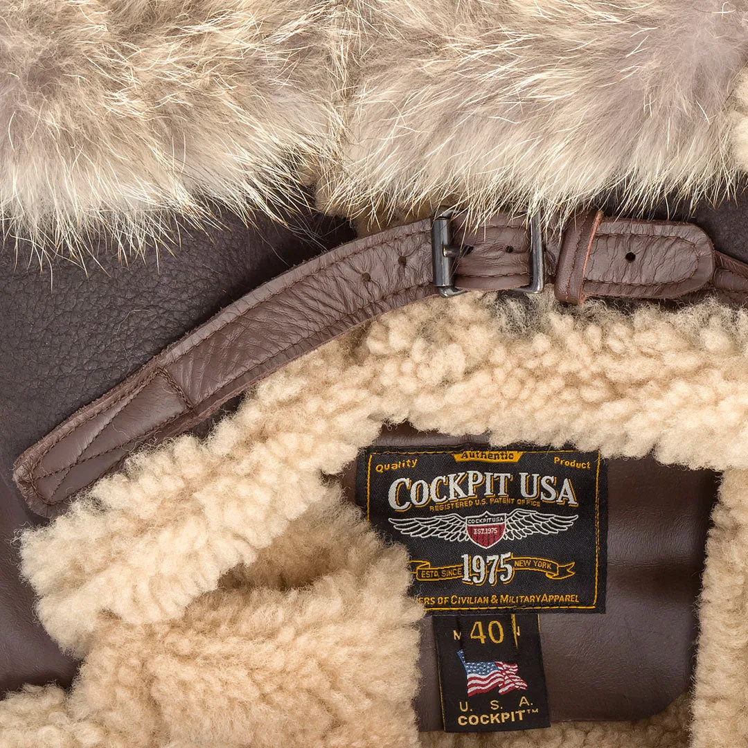 B-7 Aleutian WWII Sheepskin Parka Z21M035 sold by Cockpit USA product image thumbnail 4