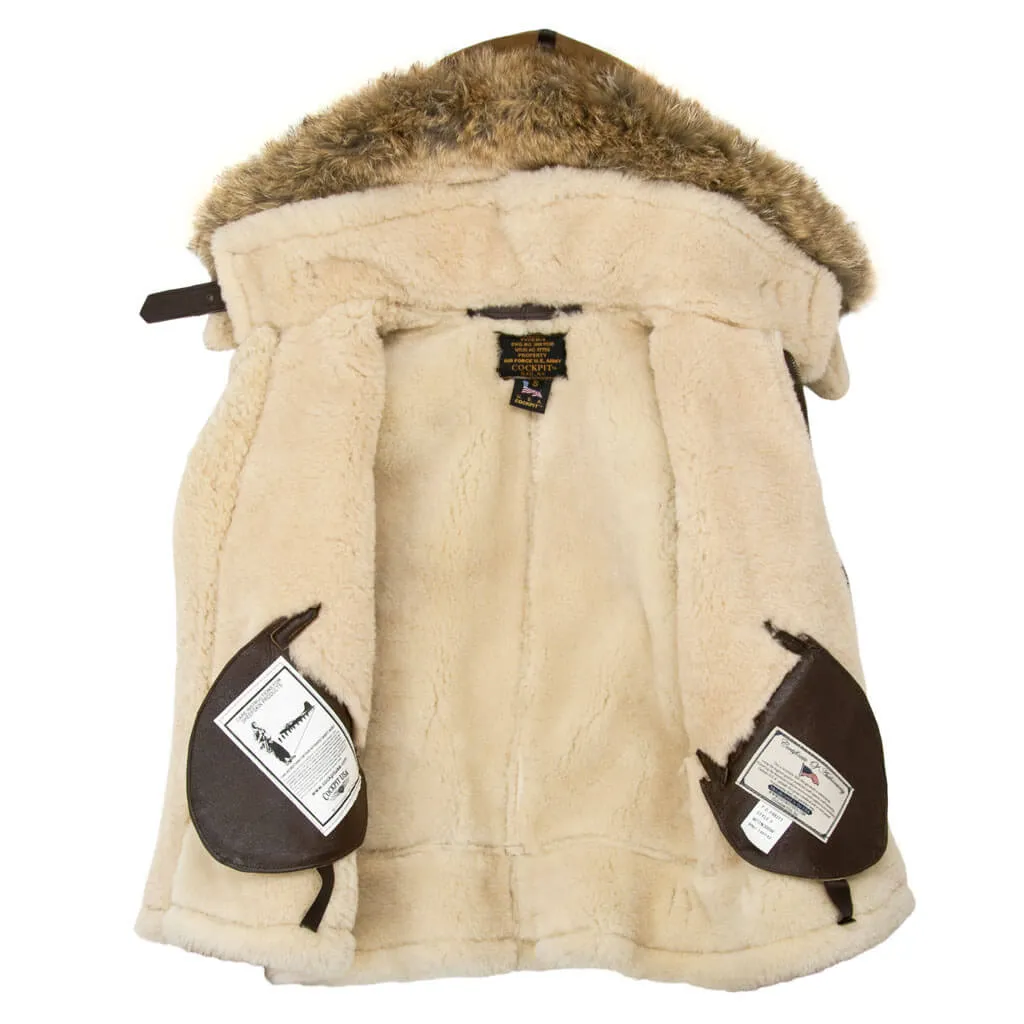 Women's Hooded B-3 Bomber Jacket W72N300 sold by Cockpit USA product image thumbnail 4