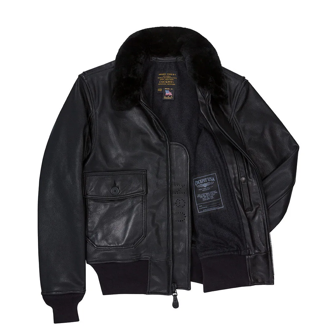 Black Leather G-1 Military Spec Jacket Z21E013 sold by Cockpit USA product image thumbnail 3