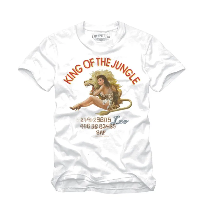 King of the Jungle Pinup Tee Z12B048D sold by Cockpit USA