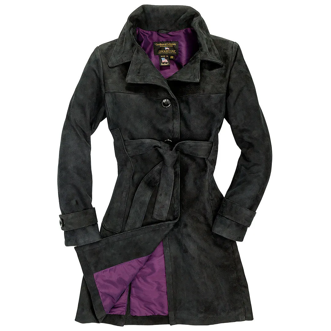 Amelia Trench in Black W21C002B sold by Cockpit USA product image thumbnail 2
