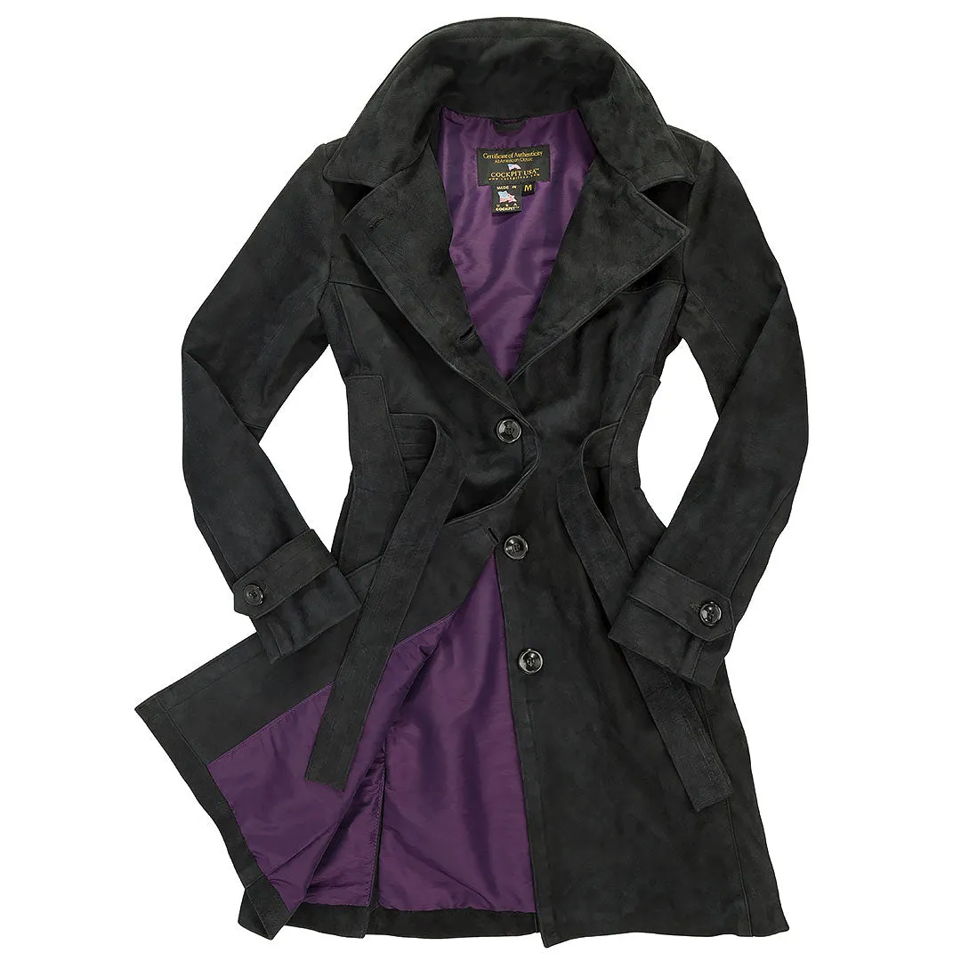 Amelia Trench in Black W21C002B sold by Cockpit USA product image thumbnail 3