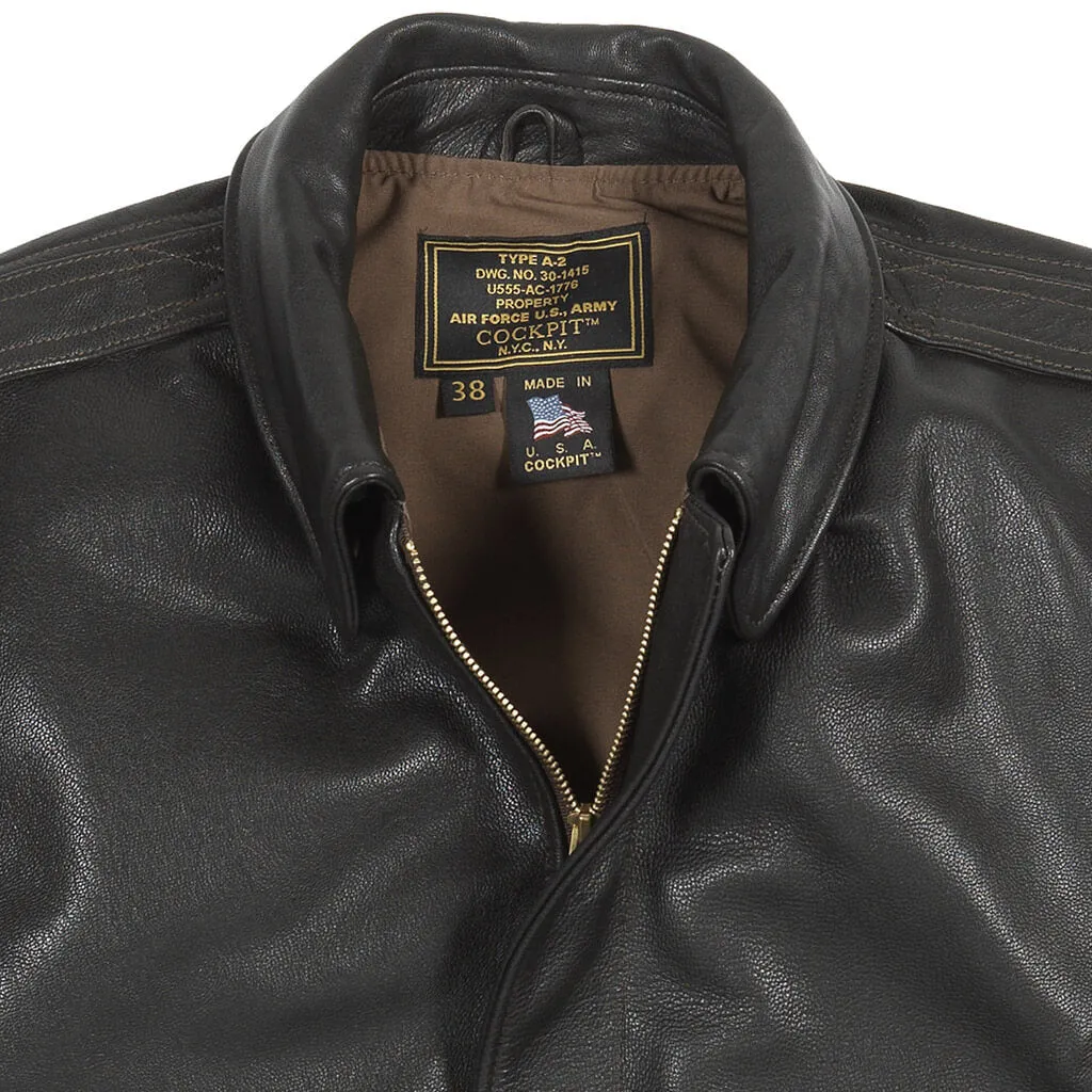 U.S.A.F. 21st. Century A-2 Jacket (Long) Z21V41L in Black sold by Cockpit USA product image thumbnail 4