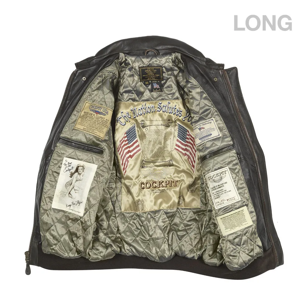 Antique Lamb Jacket (Long) Z2567MML in Black sold by Cockpit USA product image thumbnail 2