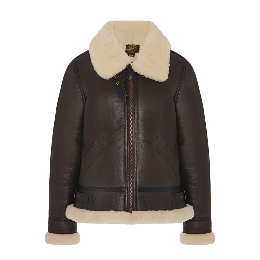 Women's B-3 Bomber Jacket in Brown W72N100 sold by Cockpit USA product image thumbnail 2