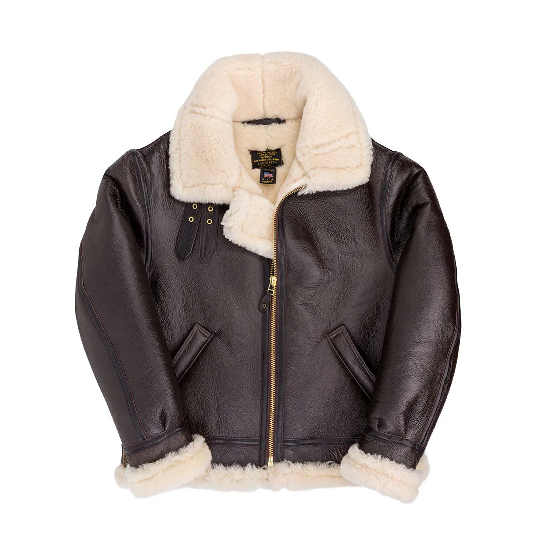 B-3 Hooded Sheepskin Bomber Jacket Z203615 sold by Cockpit USA product image thumbnail 4