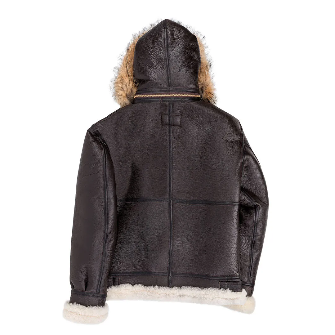 B-3 Hooded Sheepskin Bomber Jacket Z203615 sold by Cockpit USA product image thumbnail 3