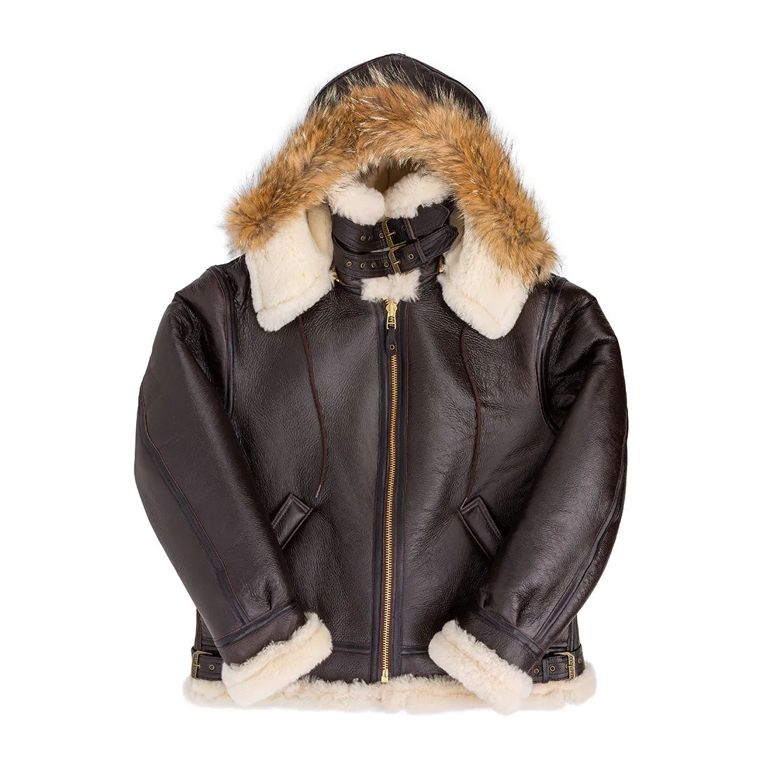 B-3 Hooded Sheepskin Bomber Jacket Z203615 sold by Cockpit USA product image thumbnail 2
