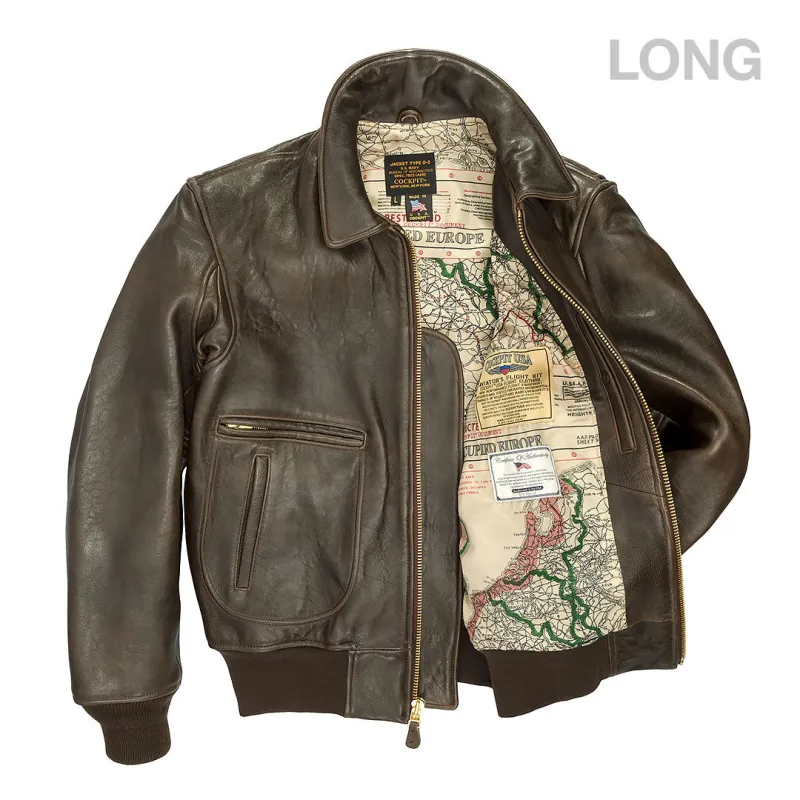 The Classic "Raider™"  Jacket (Long) Z2129AML in Brown sold by Cockpit USA