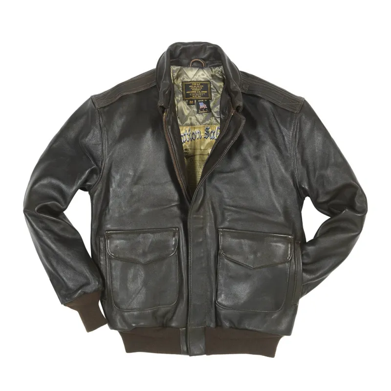 Antique Lamb Jacket (Long) Z2567MML in Brown sold by Cockpit USA