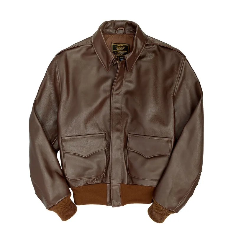 WWII Government Issue A-2 Jacket (Long) Z2107HL in Brown sold by Cockpit USA